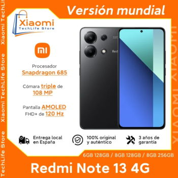 Xiaomi Redmi Note 13: Snapdragon 685, Cámaras 108MP, Pantalla AMOLED 120Hz