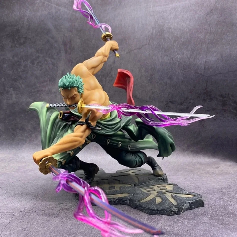 Figura de acción de One Piece para niños, modelo de colección de figura de Anime GK Roronoa Zoro, tres hojas sa-maximum, Manga, 10cm - ¿Vale la pena?