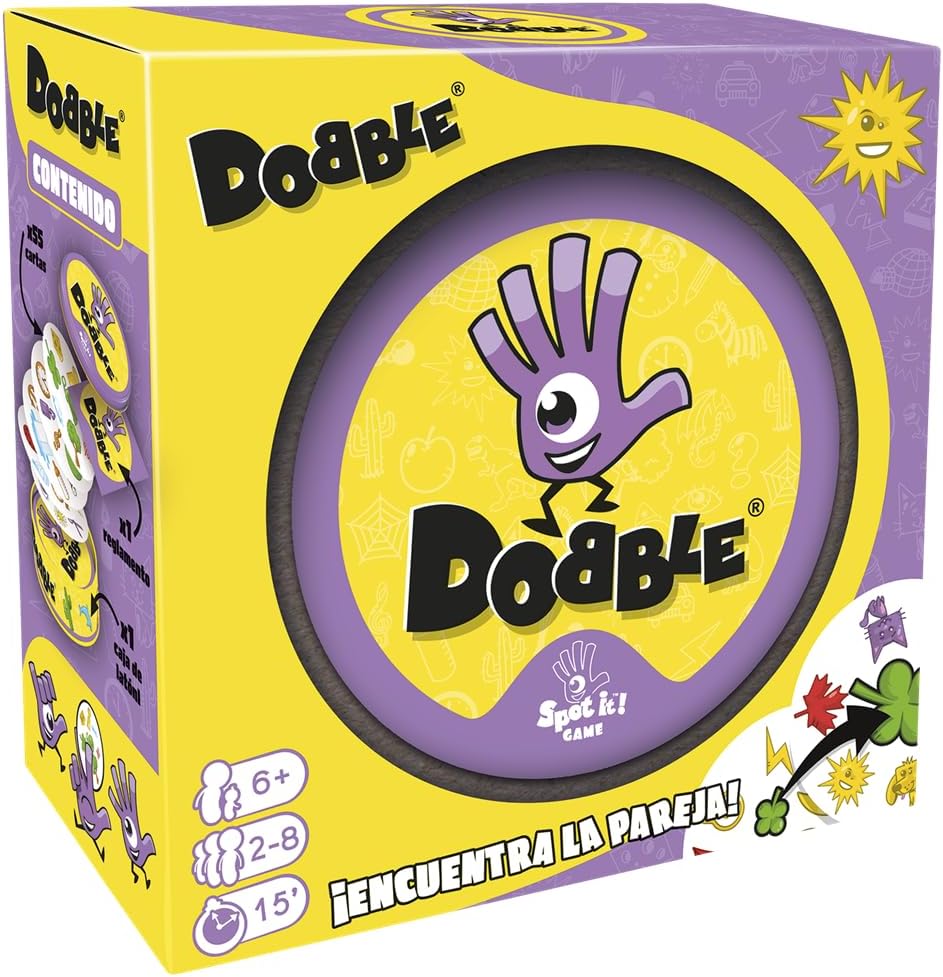 Zygomatic Dobble Clasico - Juego de Cartas - Juego de Cartas Infantil de Acción y Reflejos para Adultos y Niños - De 2 a 8 Jugadores - 15 Minutos por Partida - En Español y Portugués - ¿Vale la pena?