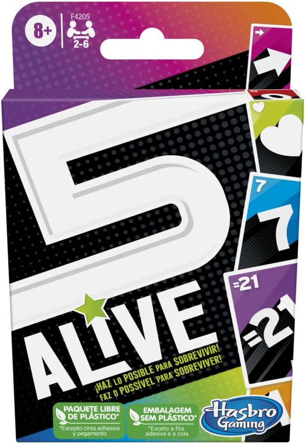 Hasbro Gaming 5 Alive, para niños, Divertido Juego para Toda la Familia, Juego de Cartas para 2 a 6 Jugadores, Edad Mayores de 8 años, Multicolor - ¿Vale la pena?