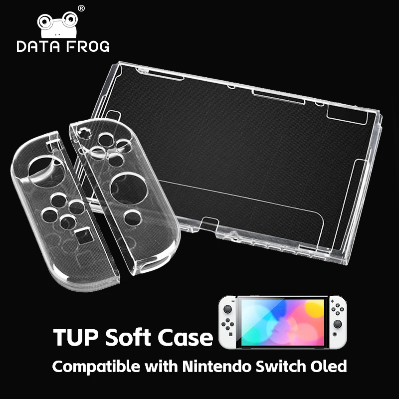 Data FrogTPU-carcasa transparente para nintendo switch, funda protectora de marco transparente, accesorios para consola de juegos oled - ¿Vale la pena?