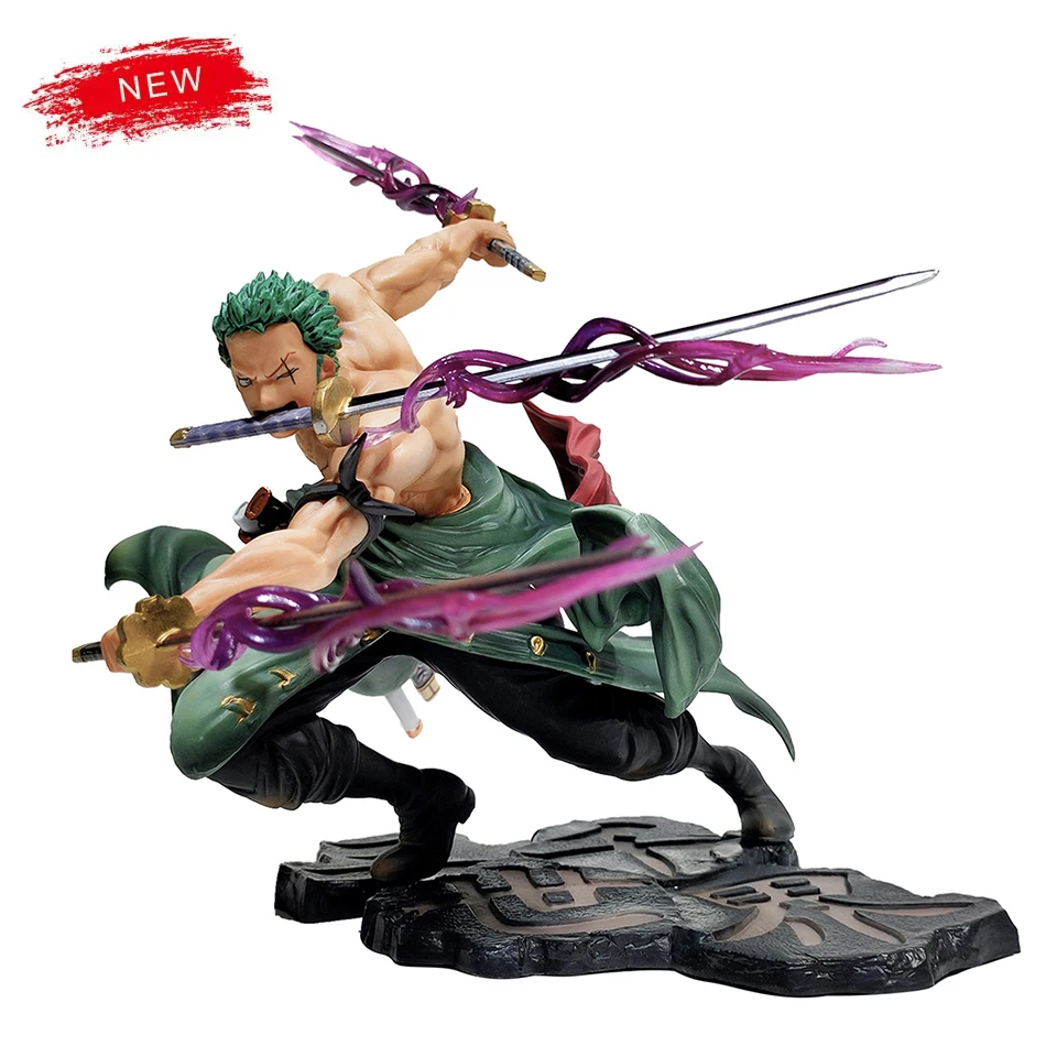 Figura de acción de One Piece para niños, modelo de colección de figura de Anime GK Roronoa Zoro, tres hojas sa-maximum, Manga, 10cm - ¿Vale la pena?