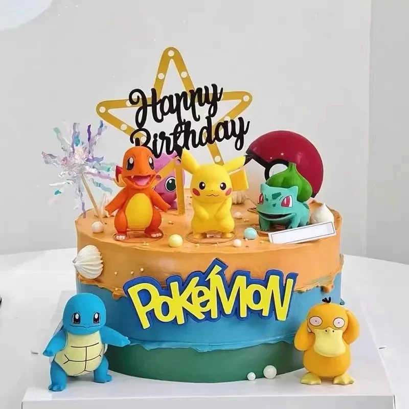 Figuras de Pokémon para decoración de tartas, adornos de Pikachu para fiesta de feliz cumpleaños, suministros de regalo para niños, 13 unidades por Set - ¿Vale la pena?