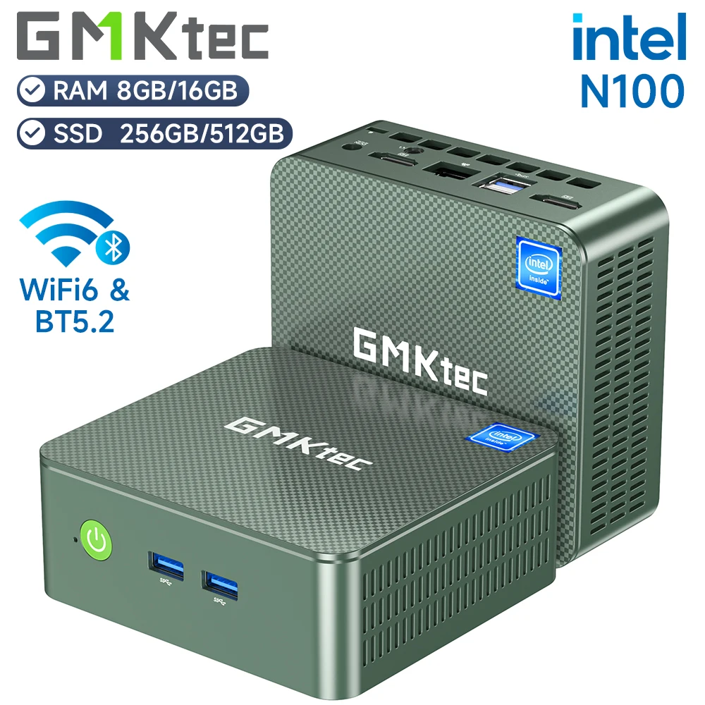 GMKtec-Mini PC G3 Intel Alder Lake N100, Windows 11 Pro, 8/16GB, DDR4, 256/512GB, PCIe, M.2, SSD, WiFi 6, BT5.2, ordenador de escritorio - ¿Vale la pena?