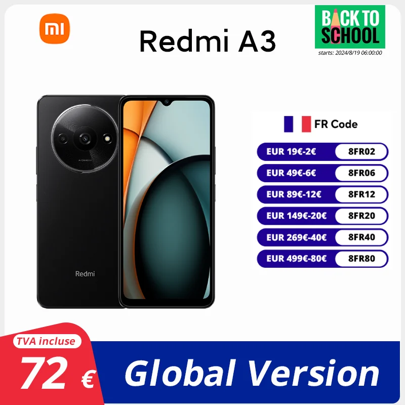 Xiaomi-Smartphone Redmi A3, versión Global, Mediatek Helio G36, pantalla HD de 6,71 pulgadas, cámara Dual, batería de 5000mah, carga rápida de 10w - ¿Vale la pena?