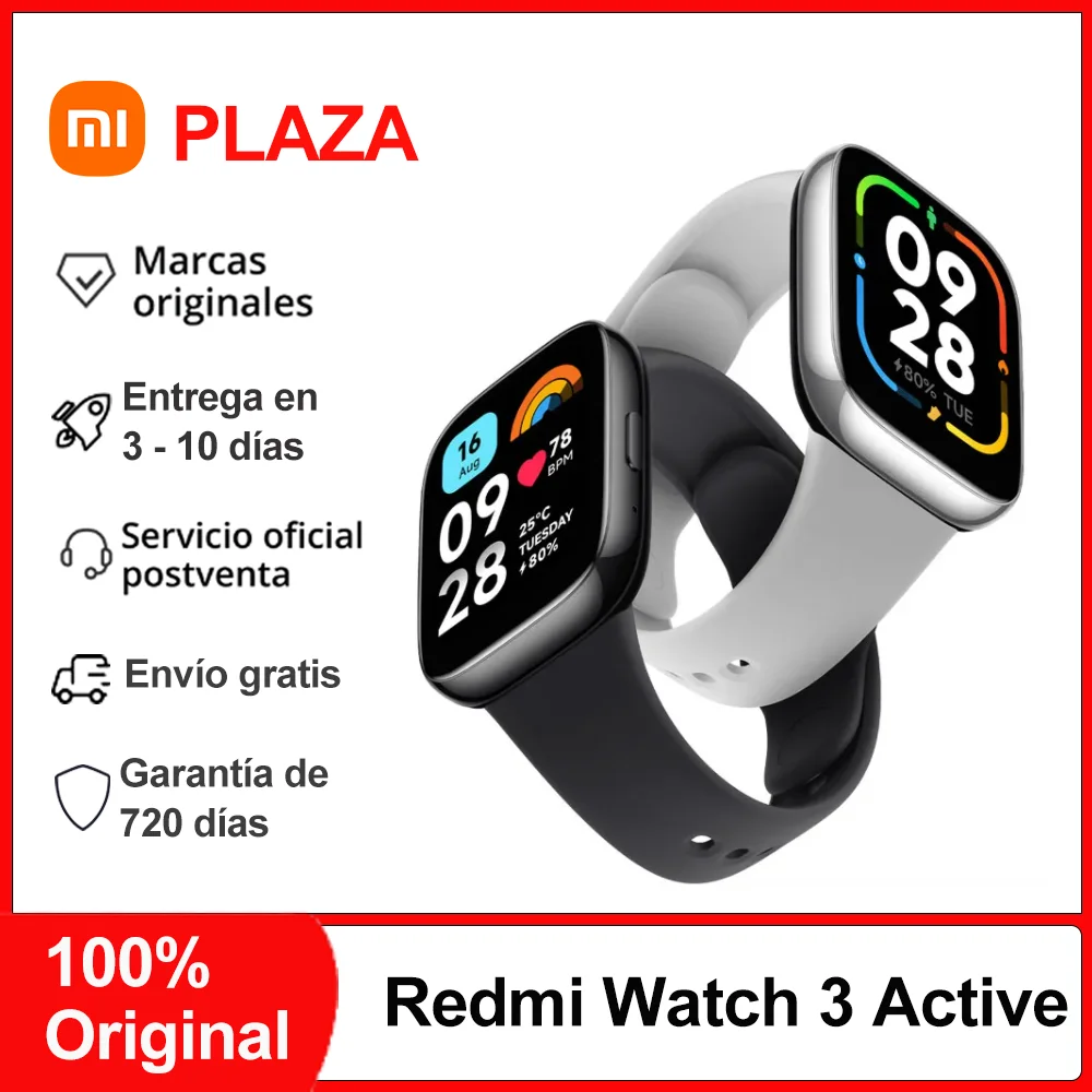 Xiaomi-reloj inteligente Redmi Watch 3 Active, control del ritmo cardíaco y del dispositivo con oxígeno en sangre, Bluetooth 5,3, llamadas de voz, pantalla LCD de 1,83 pulgadas - ¿Vale la pena?