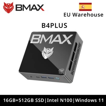 BMAX B4 Plus Mini PC - Intel N100, 16GB RAM, 512GB SSD, 4K@60Hz