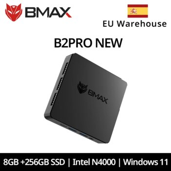 BMAX B2 Pro Mini PC - Windows 11, Intel N4000, 8GB RAM, 256GB SSD