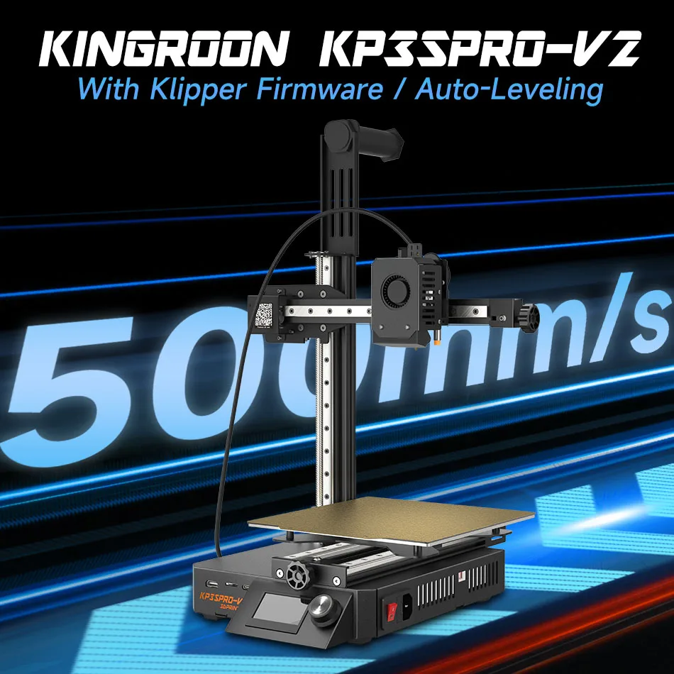 KINGROON-impresora 3D KP3S Pro V2, dispositivo de impresión de Firmware de alta velocidad, Máximo 500 mm/s, FDM, KP3SPROV2 - ¿Vale la pena?