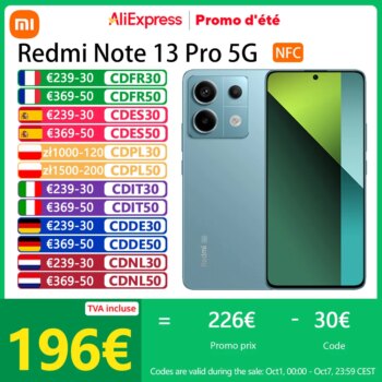 Xiaomi Redmi Note 13 Pro 5G: 6.67" AMOLED, 200MP, 67W