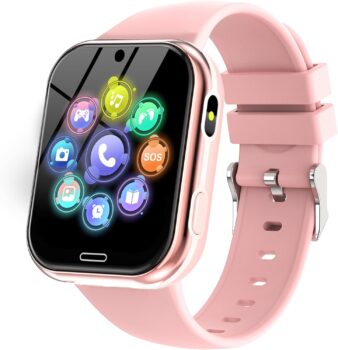 Lylica Reloj Inteligente Niños - Smartwatch Rosa con Juegos, Llamadas y SOS