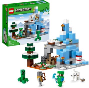 LEGO Minecraft Picos de Hielo 21243: Set de Construcción con Steve, Creeper y Cabra