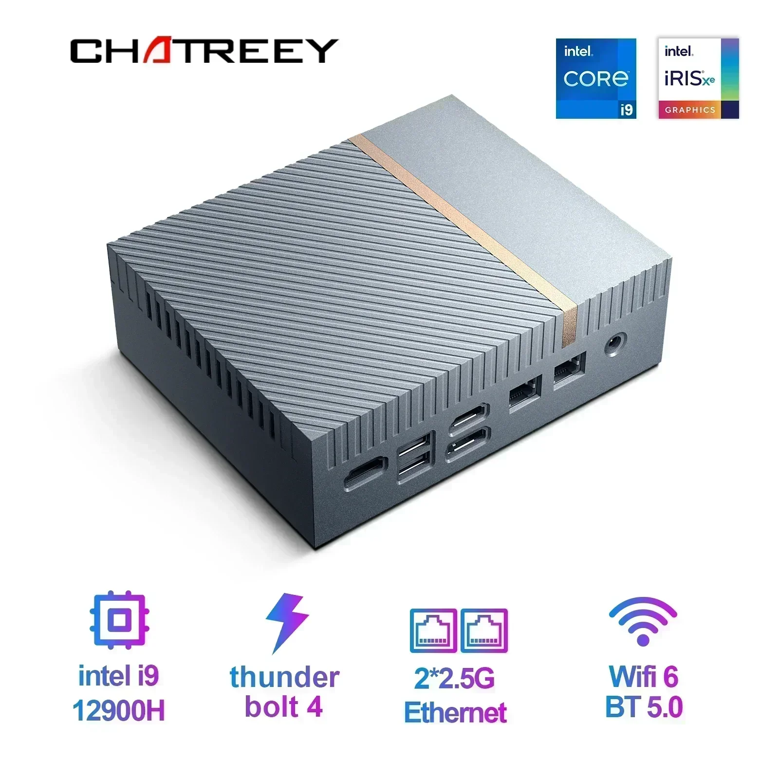 Chatreey-Mini PC IT12 para juegos, Intel Core i7 1360P i9 13900H, 2x2,5G, Ethernet, PCIe 4,0, Wifi 6, Thunderbolt 4 - ¿Vale la pena?