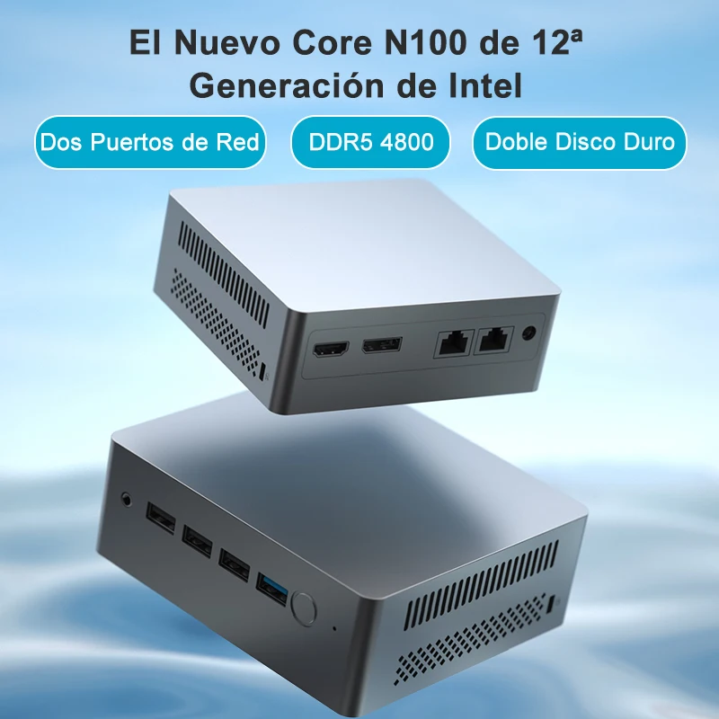 Mini PC Alder Lake de 12ª generación, Intel N100, Windows 11, Quad Core, LPDDR5, 8G, 256GB, 4800Hz, Dual RJ45, Turbo Boost - ¿Vale la pena?