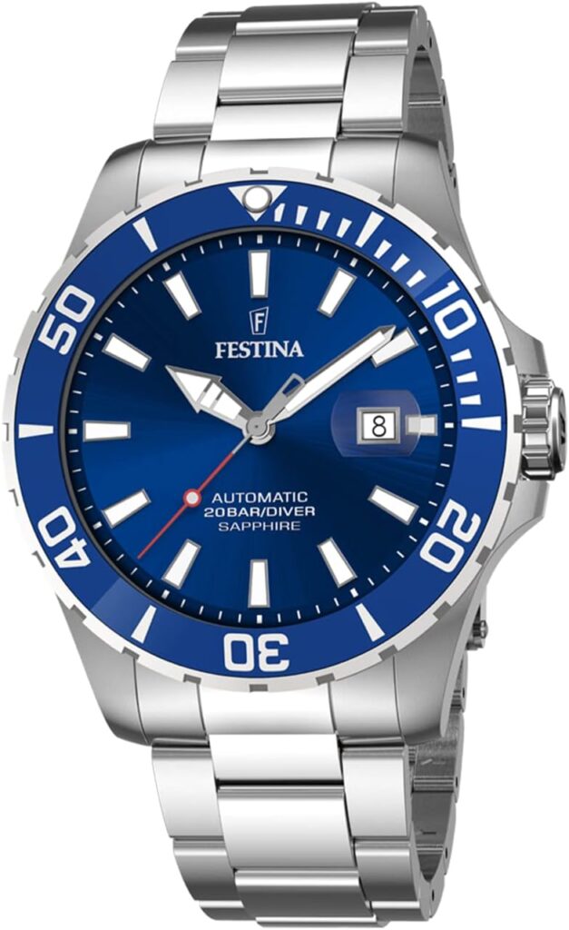 Festina Reloj Hombre Automático 316L Acero Inoxidable 316L Plateado