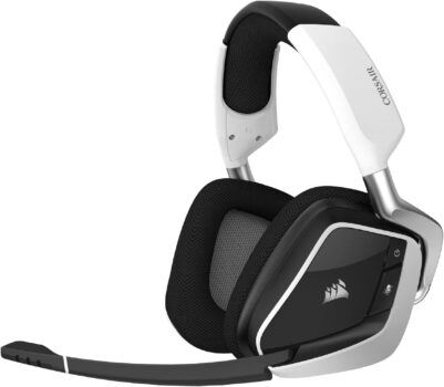 Auriculares Corsair VOID RGB ELITE Inalámbricos - Sonido 7.1 - Micrófono Omnidireccional - Compatible iCUE - Blanco