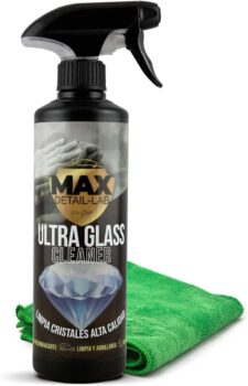 MAX DETAIL-LAB - Limpiacristales Coche Antivaho Ultra Glass, Kit Profesional 500ml