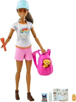 Muñeca Barbie Bienestar Senderista con Mascota y Accesorios - Mattel