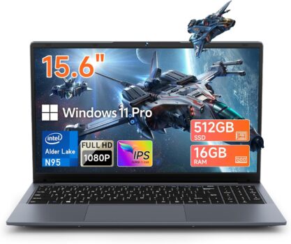 Ordenador Portátil BMAX 15,6" N95 16GB DDR4 512GB SSD Win11 Laptop 180° Convertible