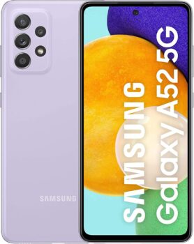 Samsung Galaxy A52 5G Violeta - Smartphone con Pantalla de 6,5'', 6GB RAM, 128GB Interna, Batería de 4500mAh y Carga Rápida