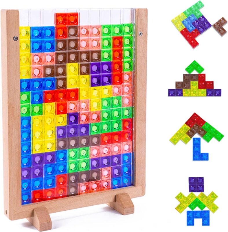 Tetris Acrílico Montessori 3D, Juego Educativo Niños