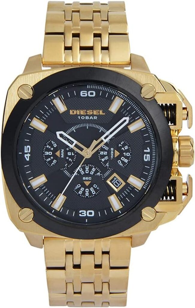 Reloj Diesel BAMF para Hombre, Cronógrafo con Correa de Silicona/Piel/Acero