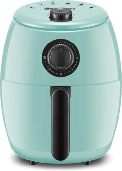 Freidora de aire Elite Gourmet EAF0201BLX - Sin aceite, 1000W, 2.1 cuartos, menta
