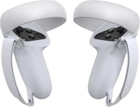 KIWI design Controlador Grips Pro para Oculus Quest 2 (Gris Claro, 1 Par)