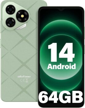 Ulefone Note 19: Teléfono Android 6GB+64GB, Cámara 8MP, 5000mAh, 6,56" HD+, Dual SIM/Face ID/GPS/OTG/FM - Verde