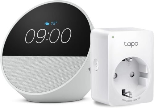 Echo Spot + Tapo P100MA Kit Inteligente con Alexa