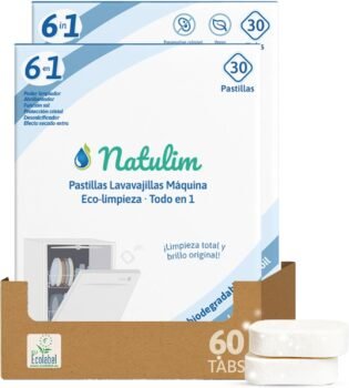 Natulim Pastillas Lavavajillas Biodegradables 6 en 1
