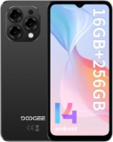 Teléfono Móvil DOOGEE N55 Pro 16GB RAM 256GB ROM Android 14 6,56″ IPS HD+ 13MP+8MP 4G Dual SIM (Negro)