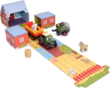 Dickie Toys – Tractor Fendt con Remolque y Animales – Juego Diorama con Luz y Sonido para niños de 12 meses+