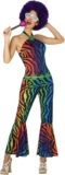 Disfraz mujer rayas multicolor Atosa disco adulto